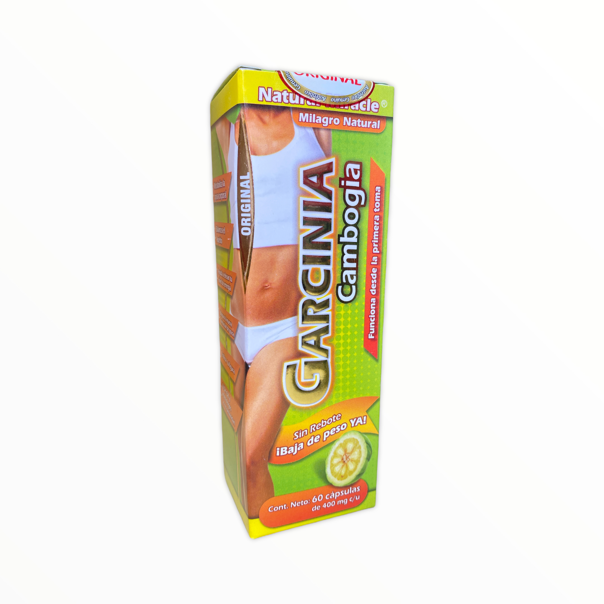 CAP GARCINIA CAMBOGIA (SOLA , VERDE) C/60 NATURAL MIRACLE