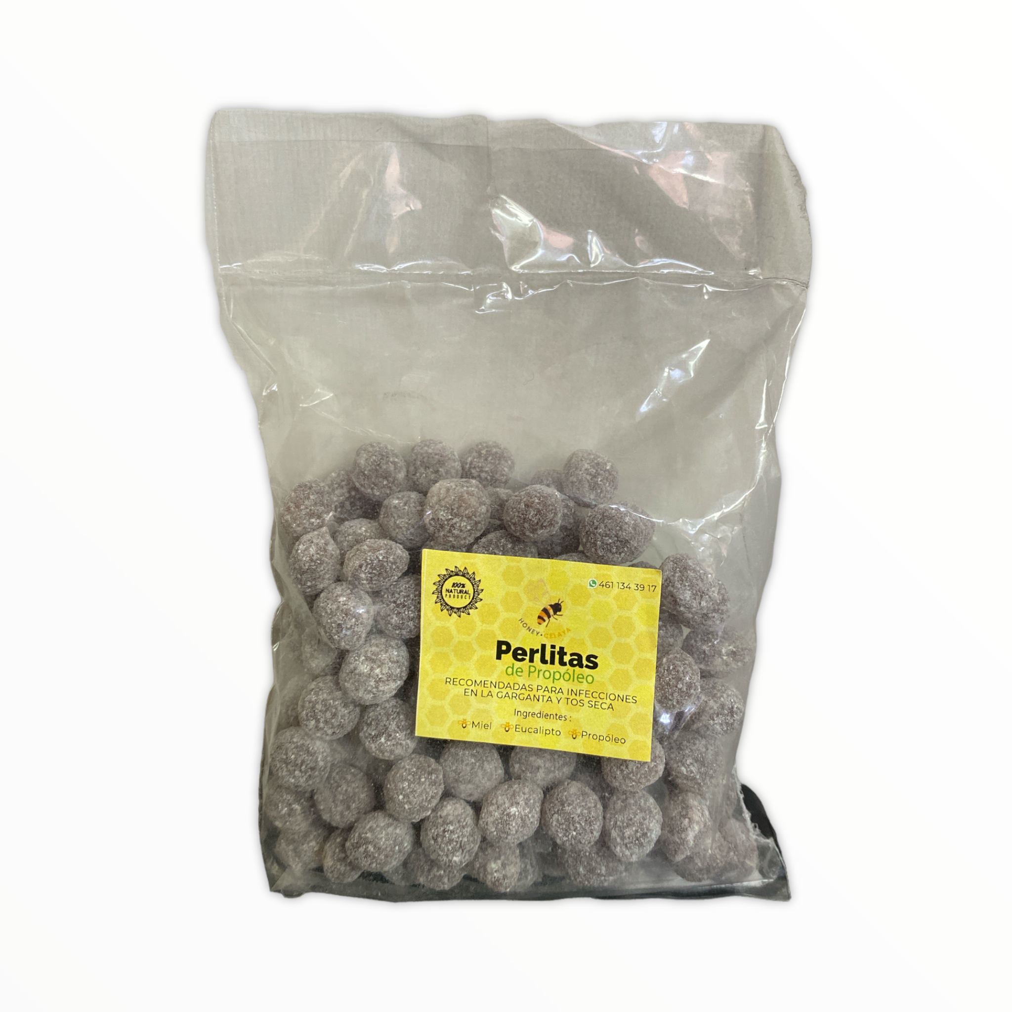 PERLITA NEGRA CON PROPOLEO C/100 GRS HONEY CELAYA