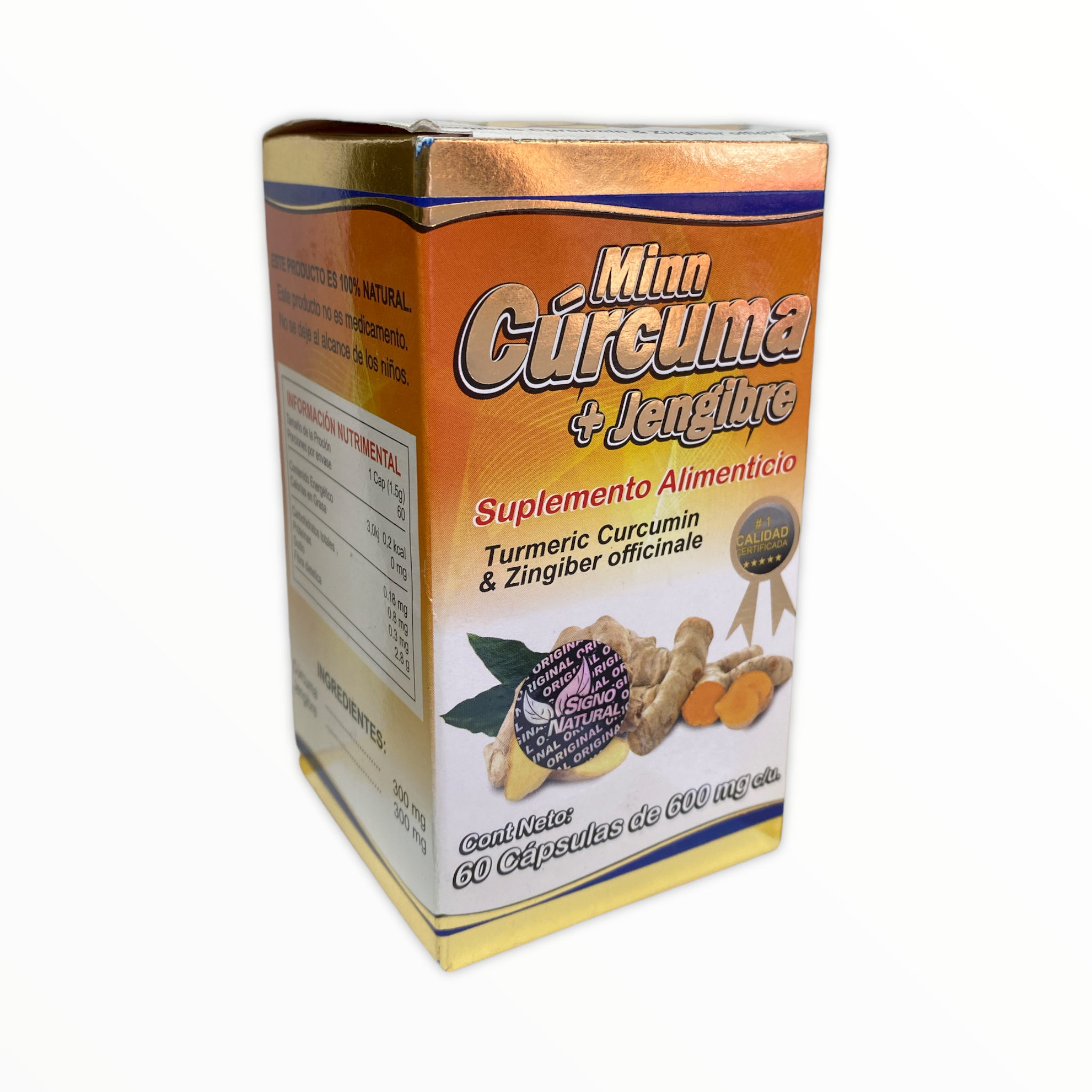 CAP MINN CURCUMA + JENGIBRE C/60 SIGNO NATURAL