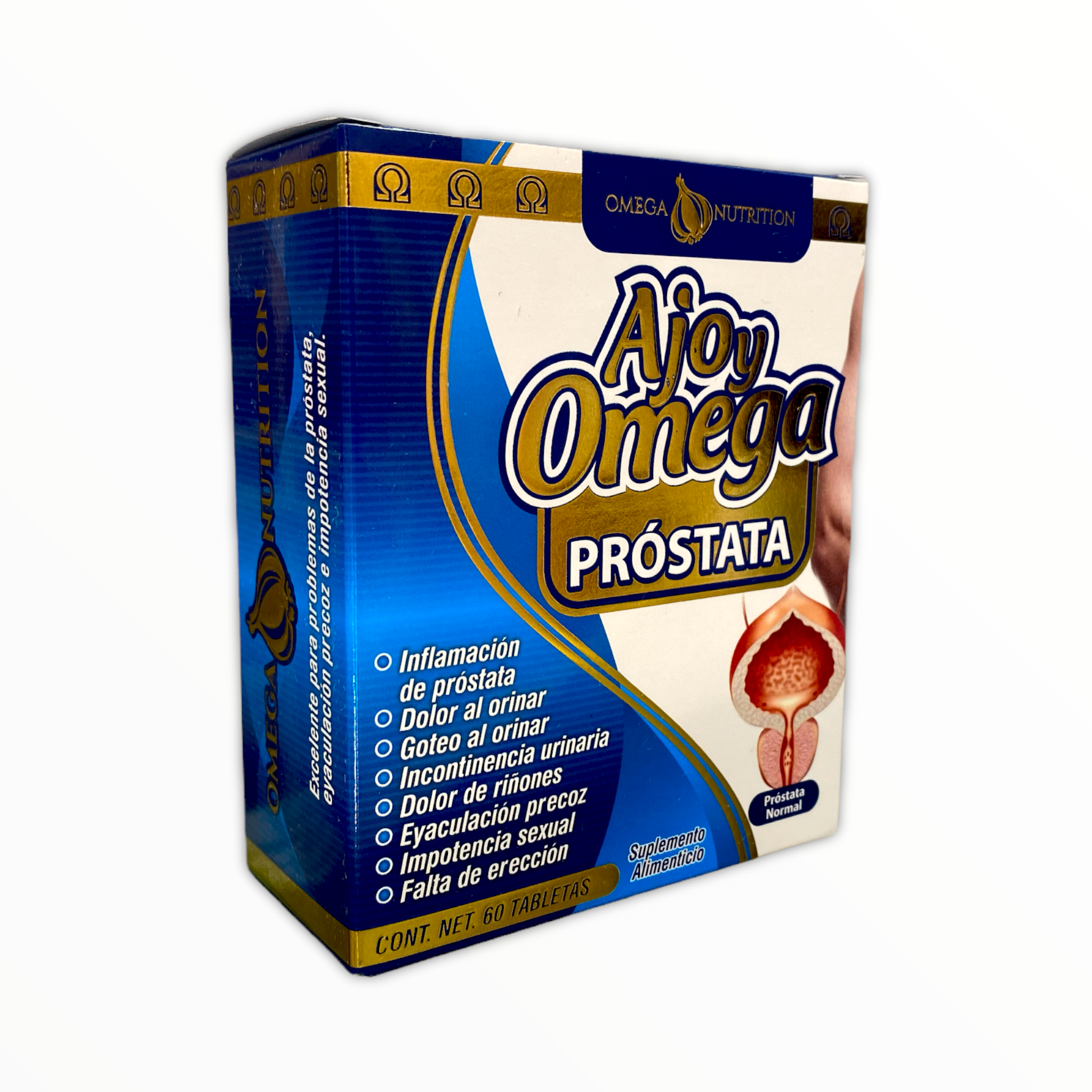 TAB AJO Y OMEGA PROSTATA C/ 60 OMEGA NUTRITION