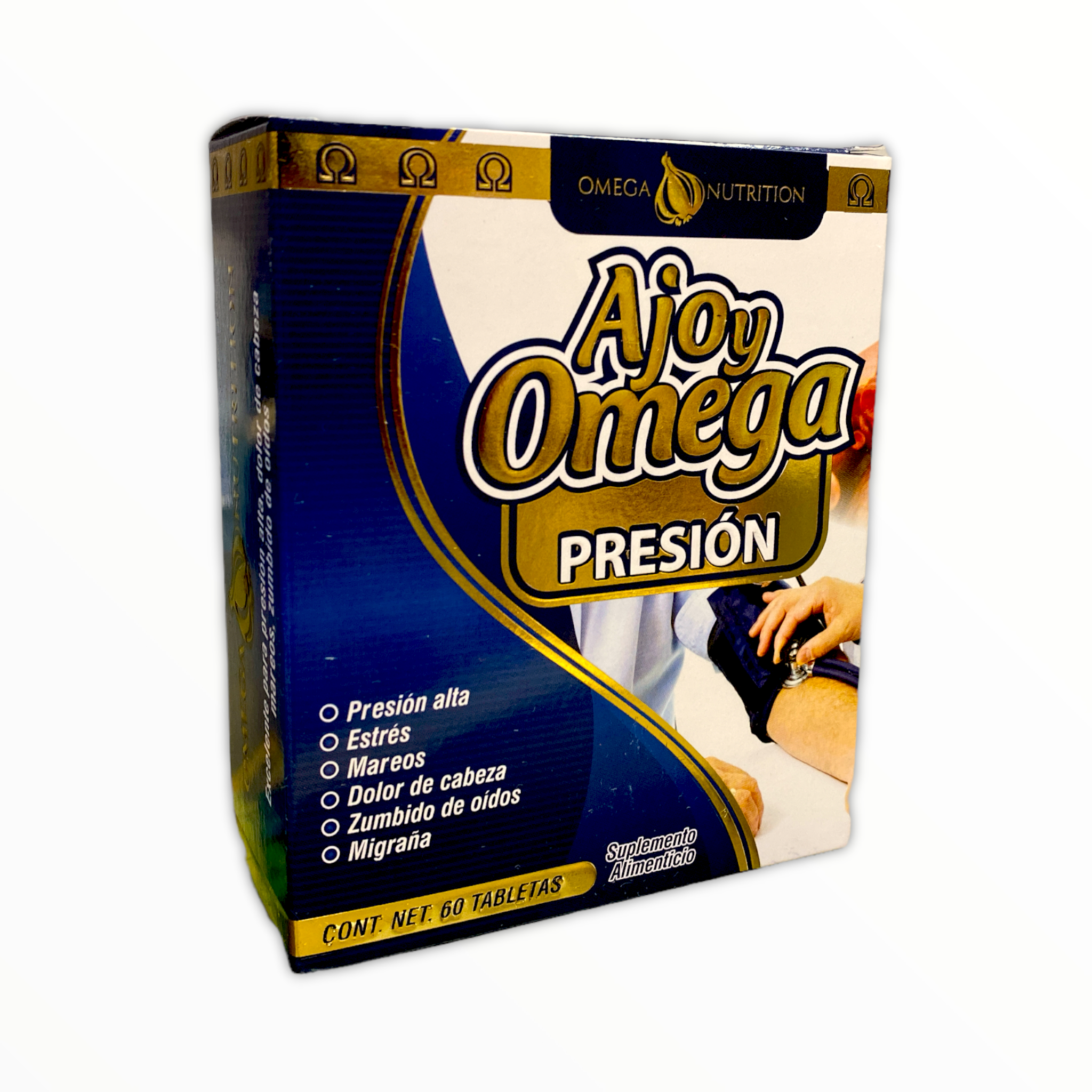 TAB AJO Y OMEGA PRESION C/ 60 OMEGA NUTRITION