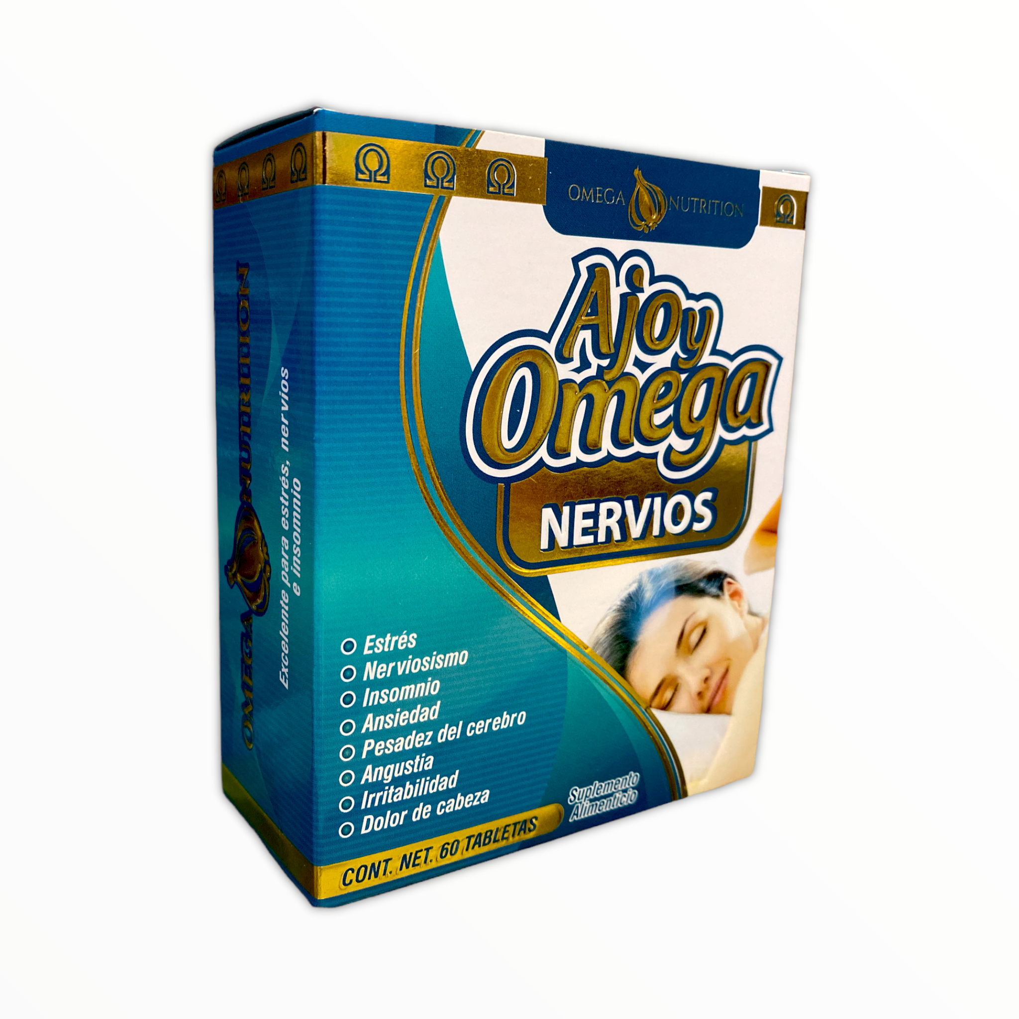 TAB AJO Y OMEGA NERVIOS C/ 60 OMEGA NUTRITION