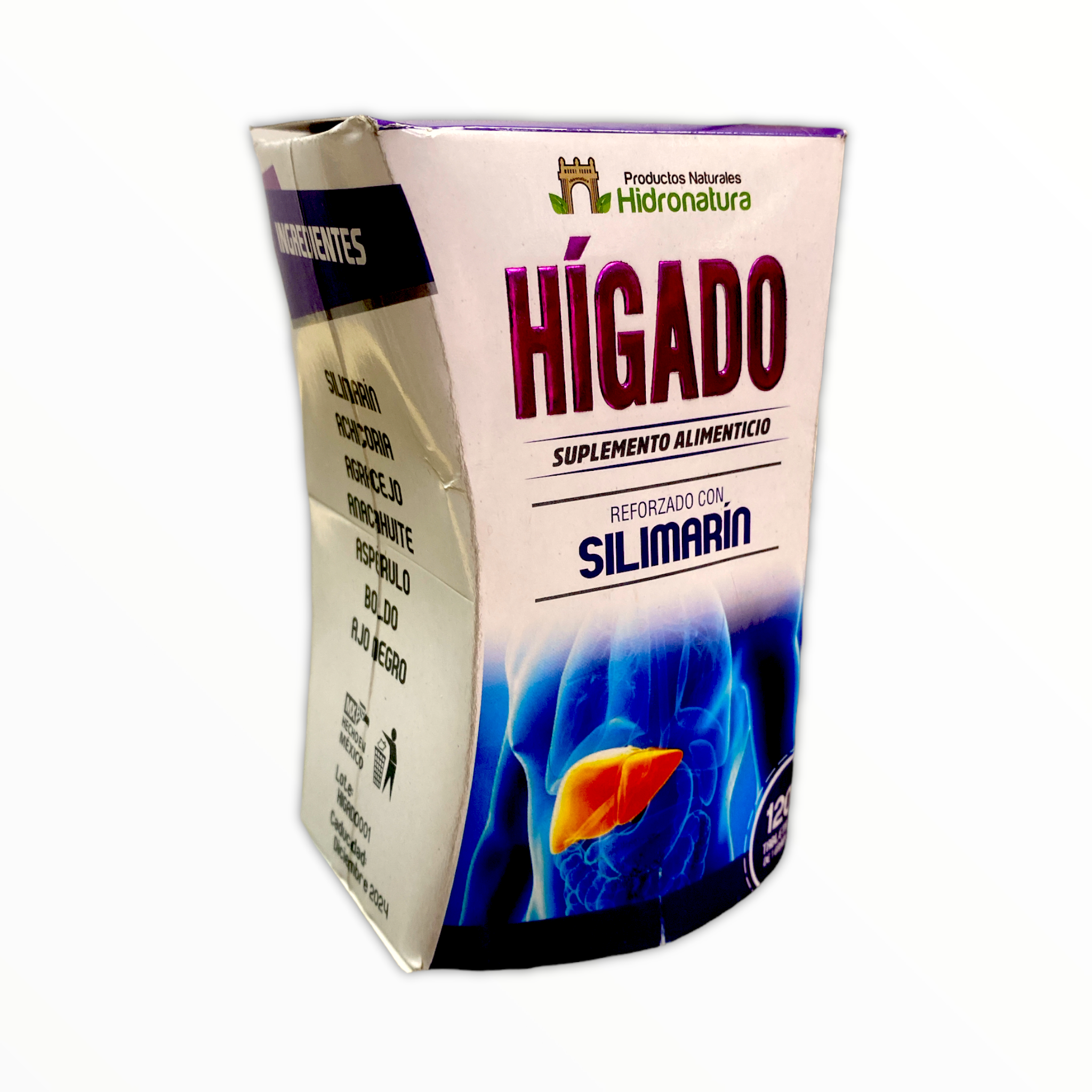 TAB HIGADO CON SILIMARIN C/120 HIDRONATURA