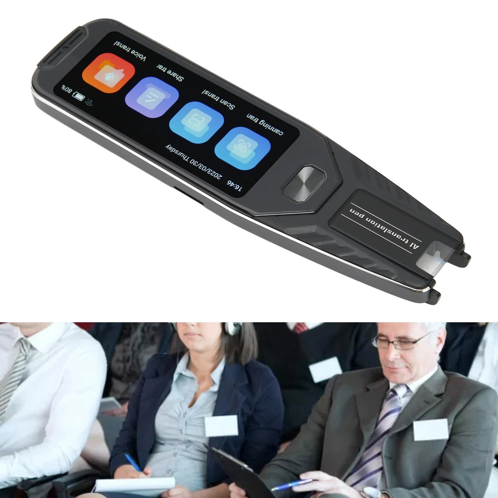 Pluma de traducción inteligente 3,5 pulgadas Bluetooth