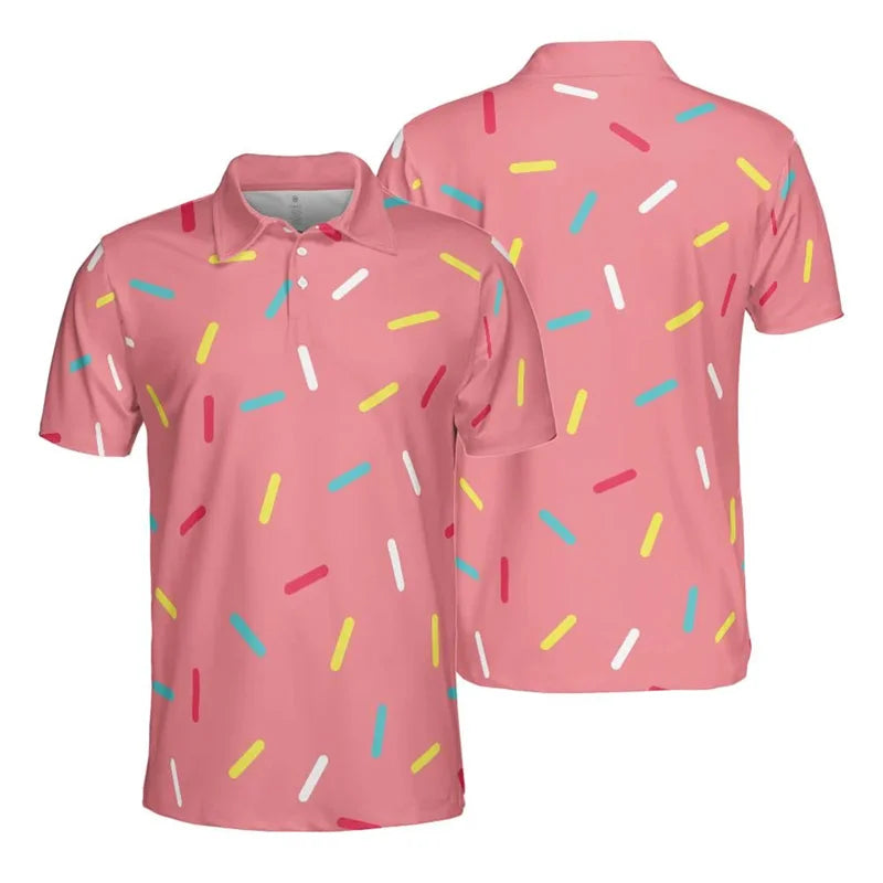 Camisa tipo Polo de manga corta con estampado 3D
