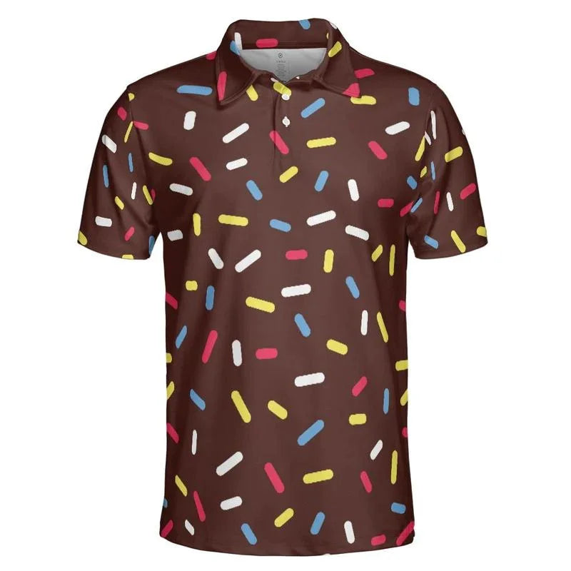 Camisa tipo Polo de manga corta con estampado 3D