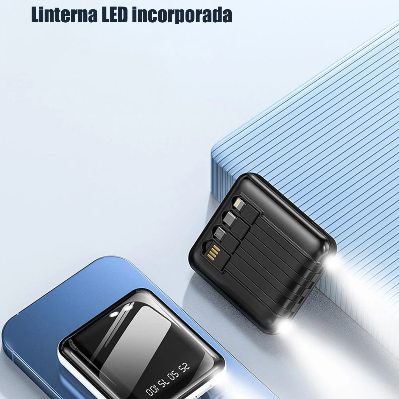 Power Bank Batería Portátil 20000mah B Tipo C Micro USB