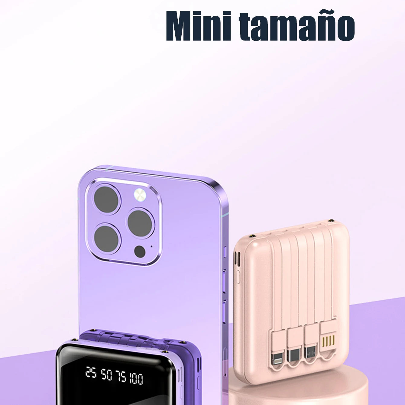 Power Bank Batería Portátil 20000mah B Tipo C Micro USB