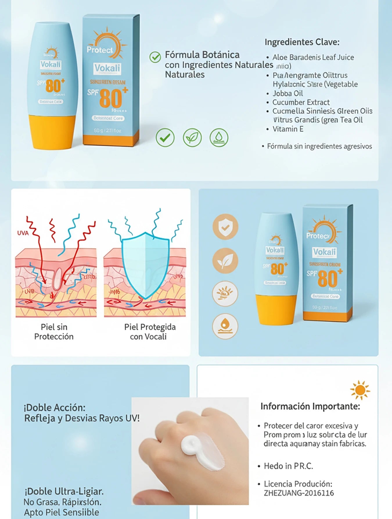Protector Solar Vokali SPF 80
