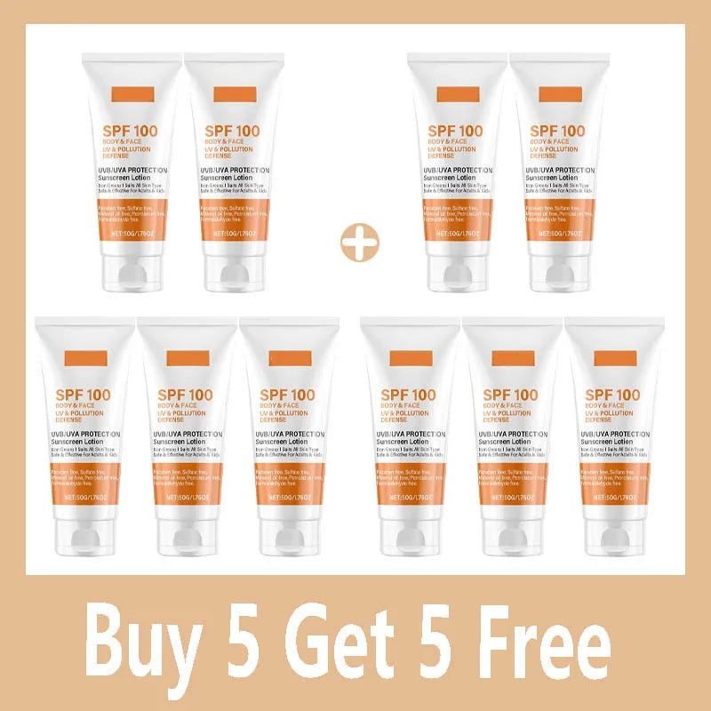 Protector solar facial y corporal No graso SPF 100+ Bloqueador