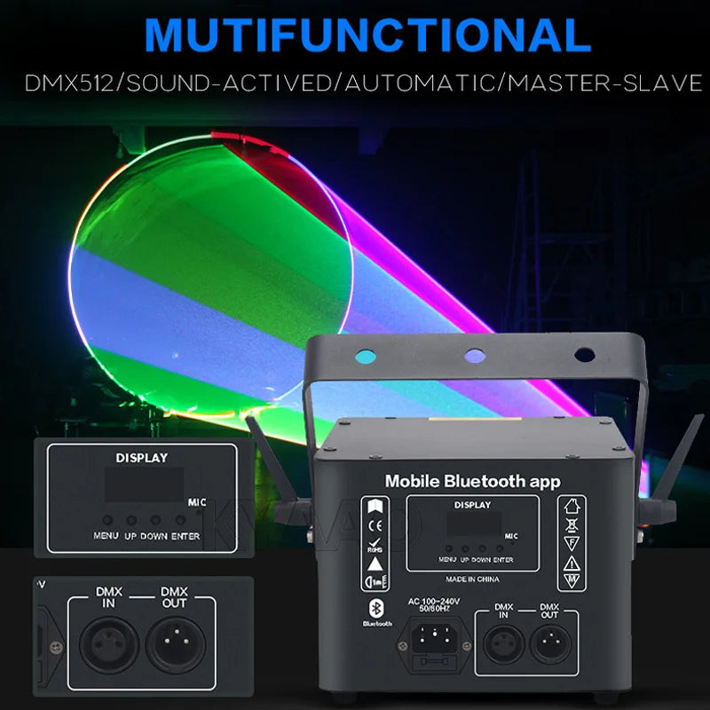 Proyector de iluminación de escenario de discoteca láser de 5W con Control