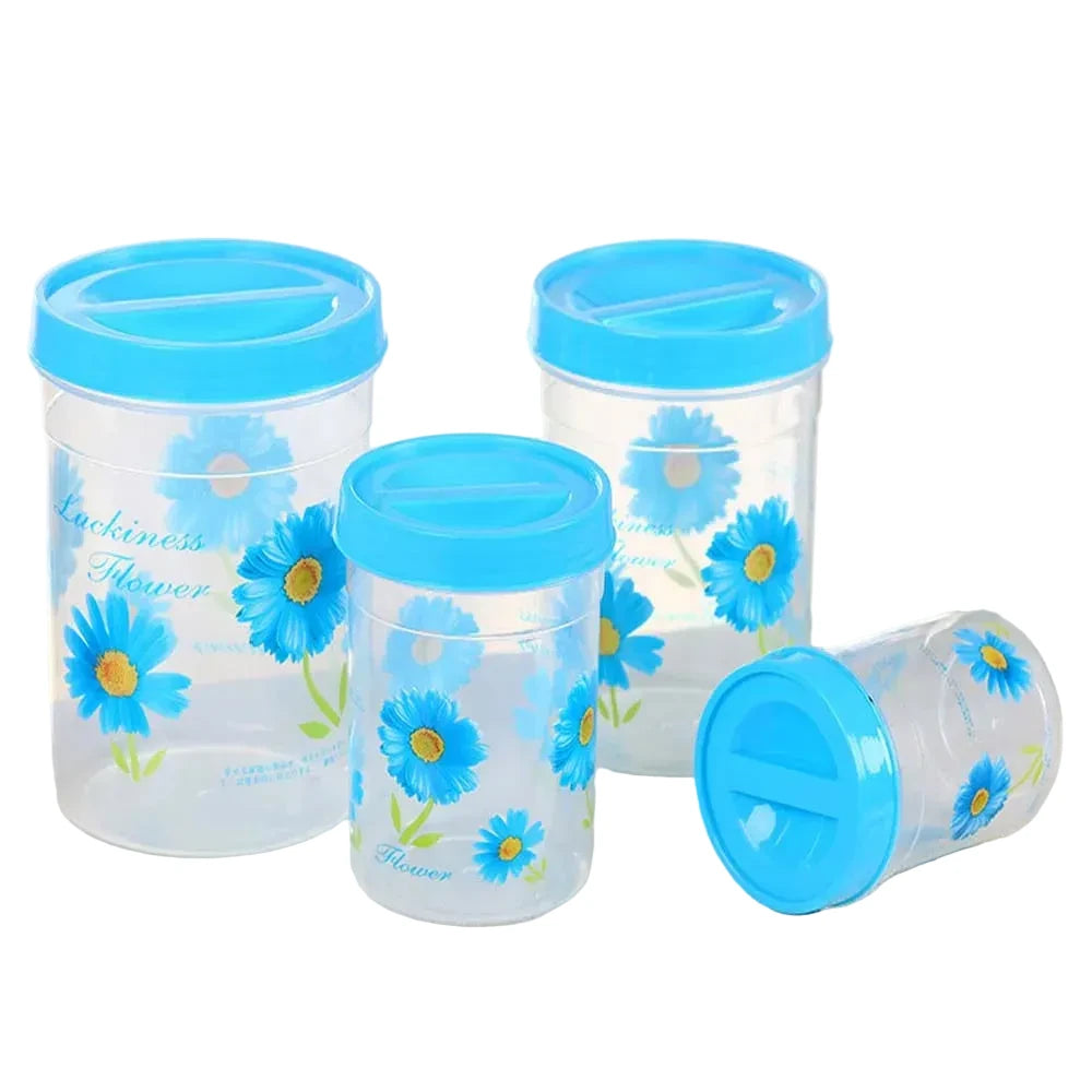 Recipiente de plástico con tapa 2 piezas,