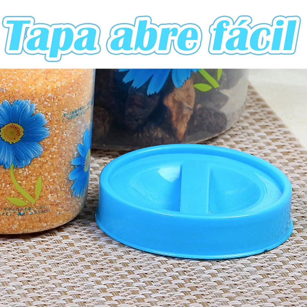 Recipiente de plástico con tapa 2 piezas,