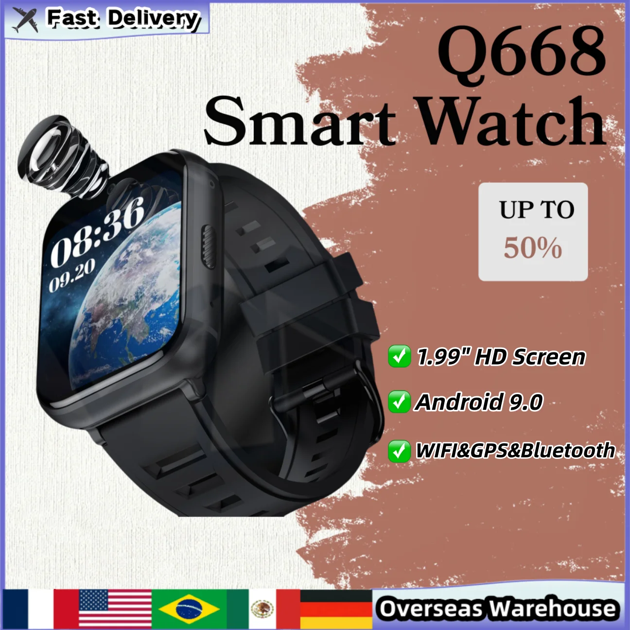Reloj inteligente Q668 Android