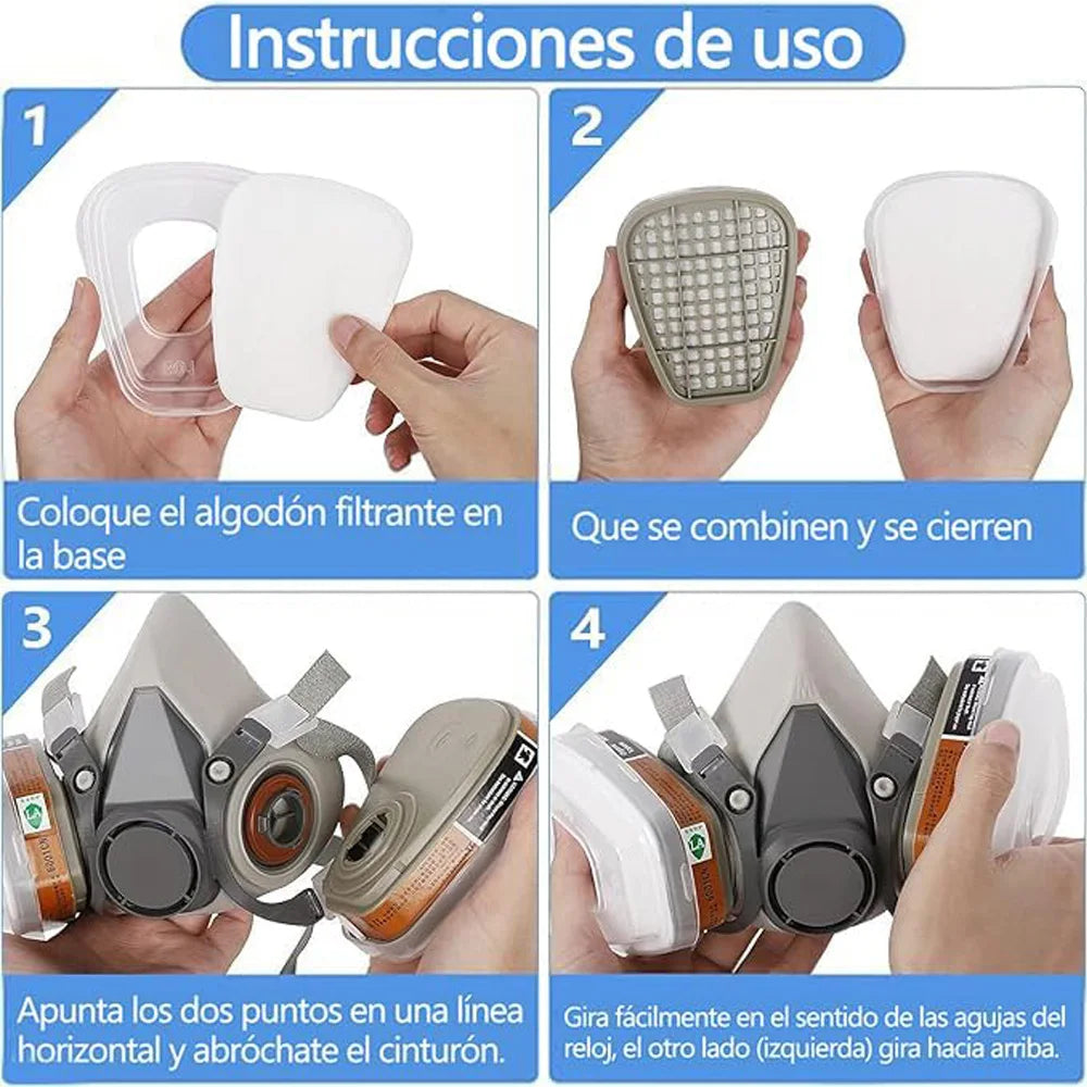máscararilla de media cara para pintura, pulverización
