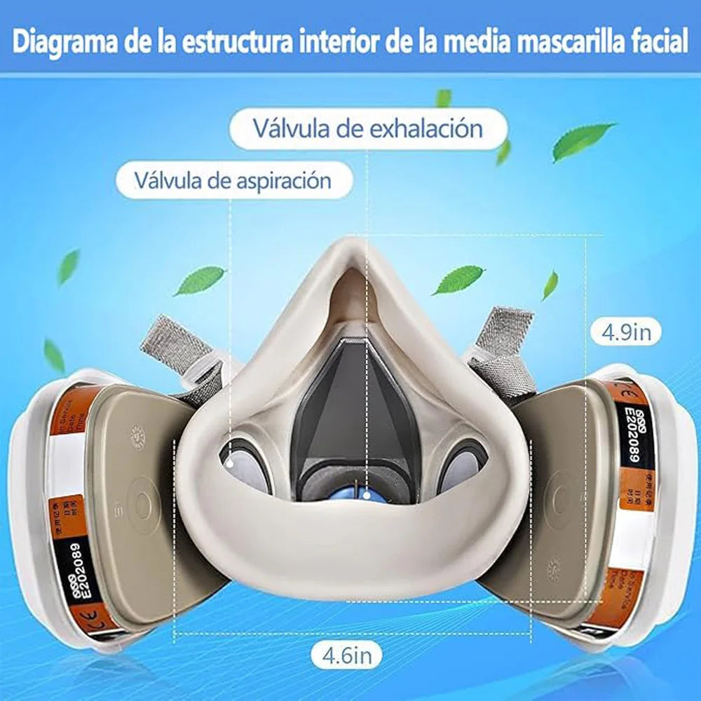 máscararilla de media cara para pintura, pulverización
