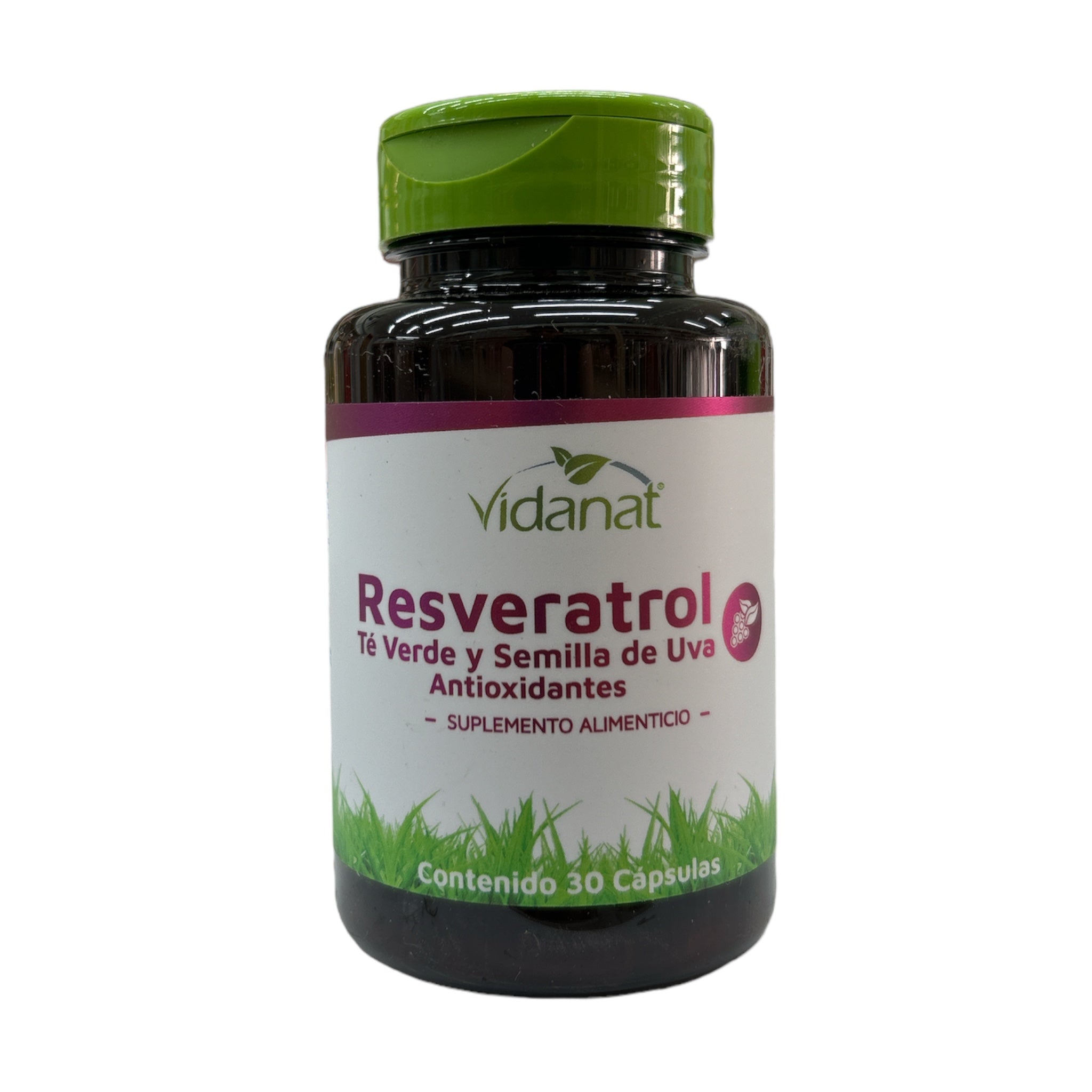 CAP RESVERATROL TE VERDE Y SEMILLA DE UVA ANTIOXIDANTE C/30 VIDANAT