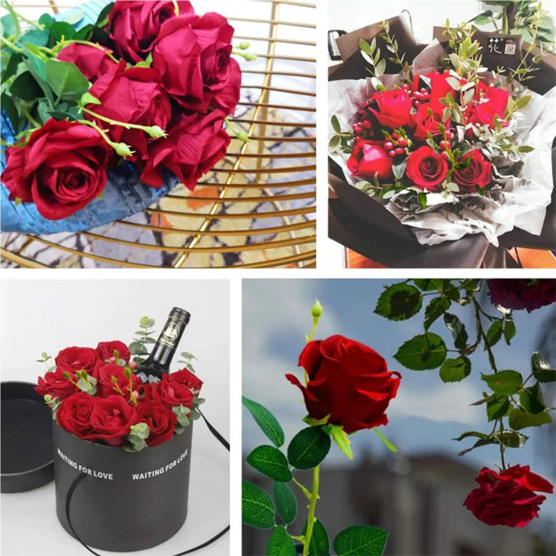 1 ~ 20 piezas decoración de rosas artificiales