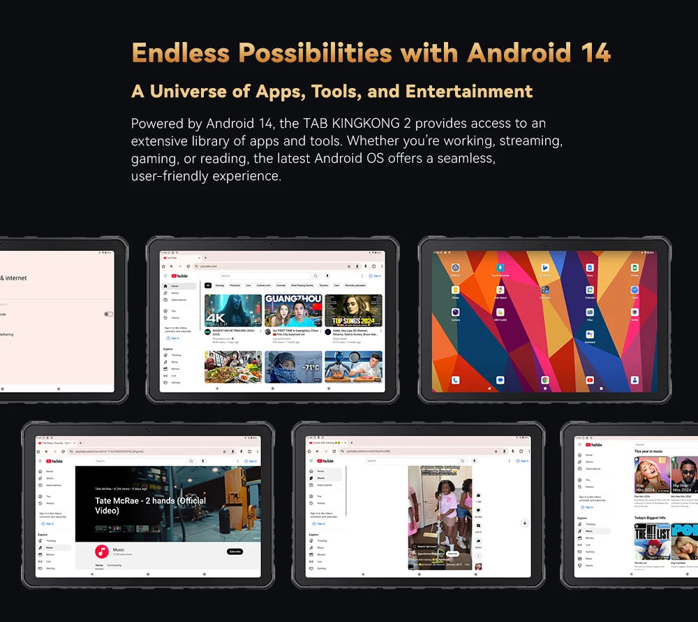 tableta resistente, Android 14,