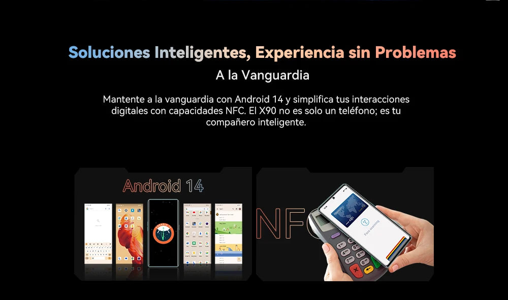 Teléfono inteligente Android 14, Pantalla curva 120 Hz, 32 GB de RAM (16 GB + 16 GB extendido), 256 G