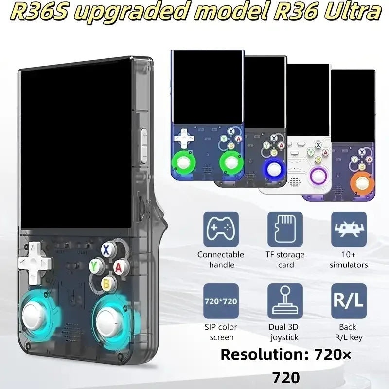 Consola R36: joysticks RGB juegos retro
