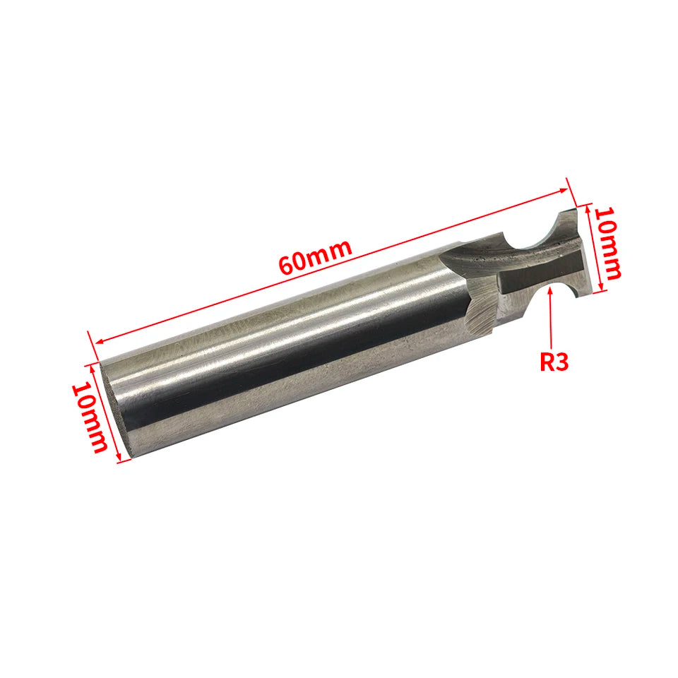Fresa de acero de tungsteno de arco interno semicircular