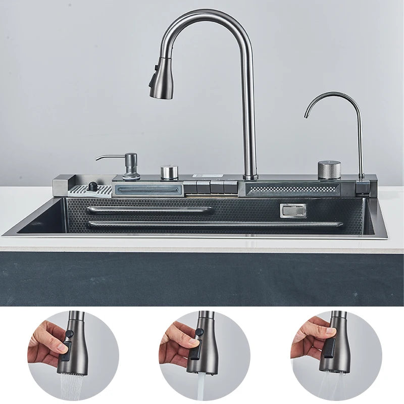 Fregadero de cocina de acero inoxidable 304