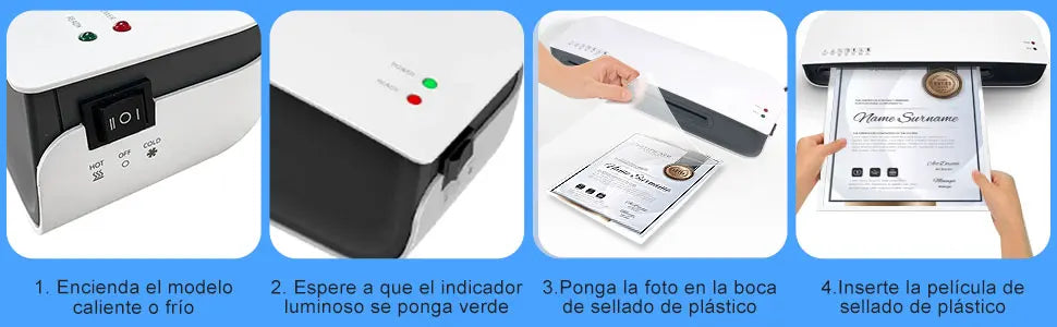 Enmicadora Térmica, Laminadora Termica 4 en 1 con 300 Hojas