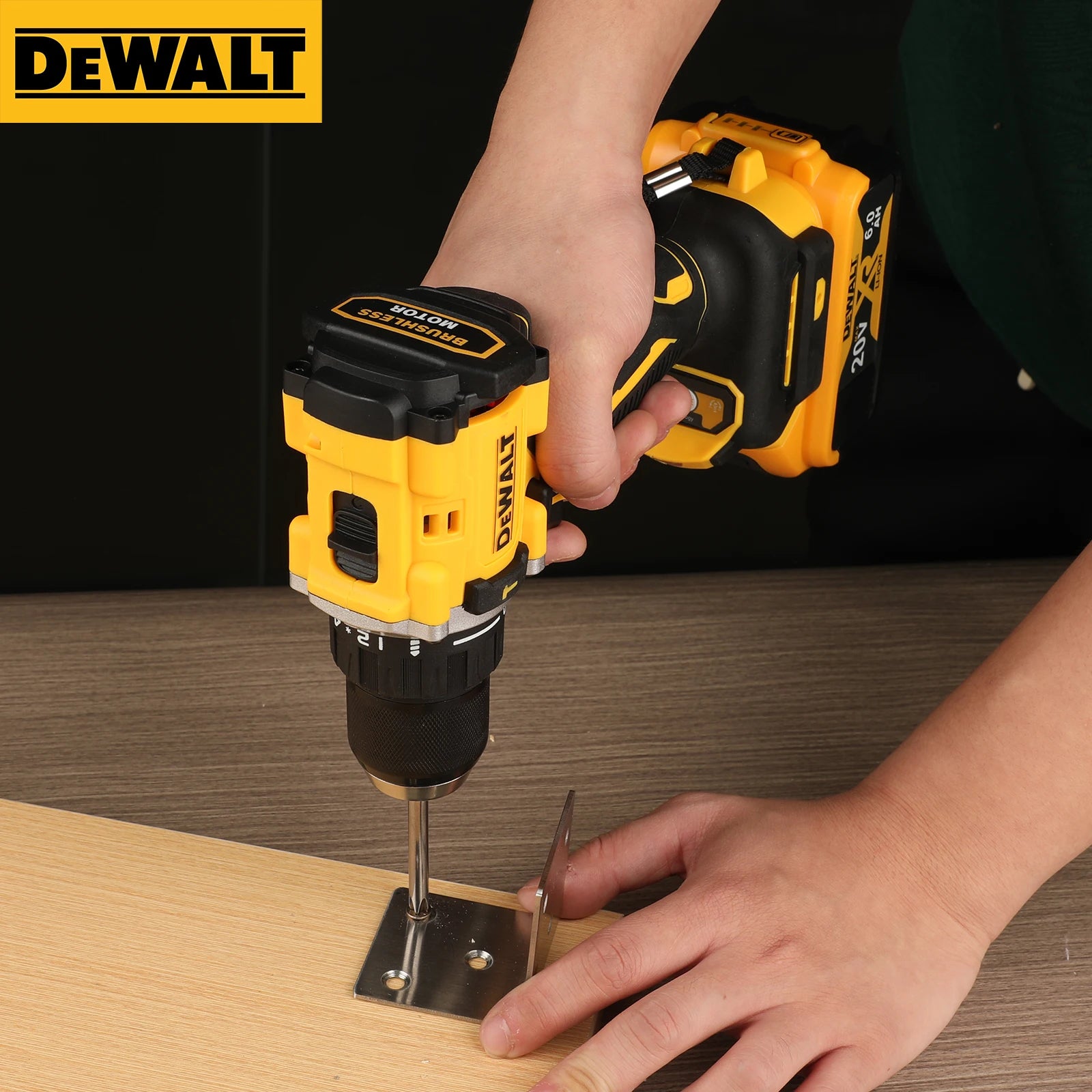 DEWALT-TALADRO compacto  batería de litio de 20V,  DCD805