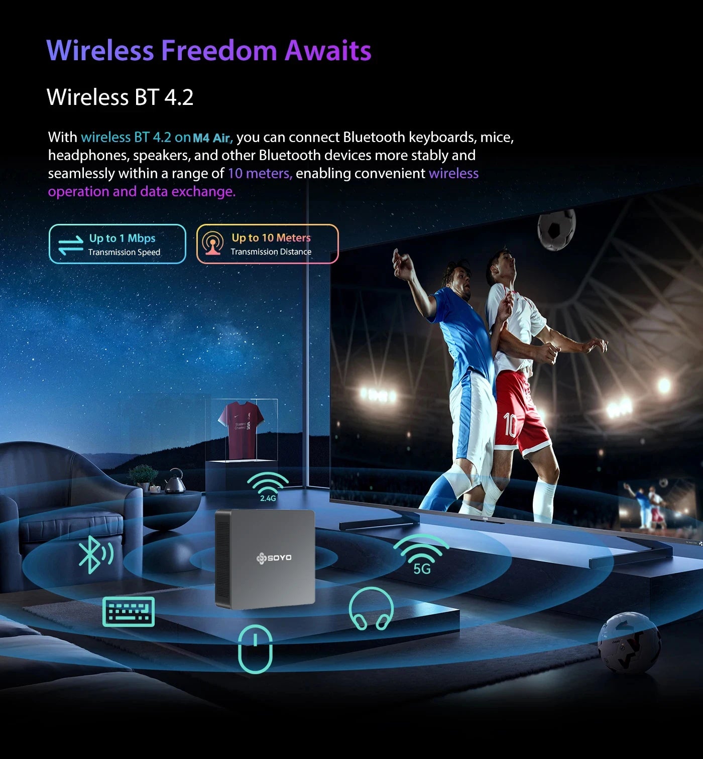 Mini PC DDR4 16GB RAM 512GB ROM WiFi5 BT5.0