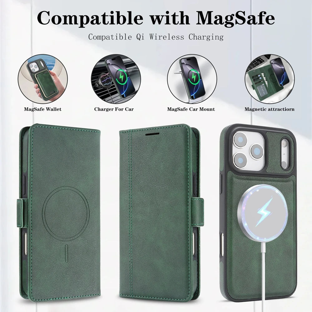 Funda magnética 2 en 1 para iPhone 17Air 17 Promax 16 Pro Max 15 Plus 14 13 12 16