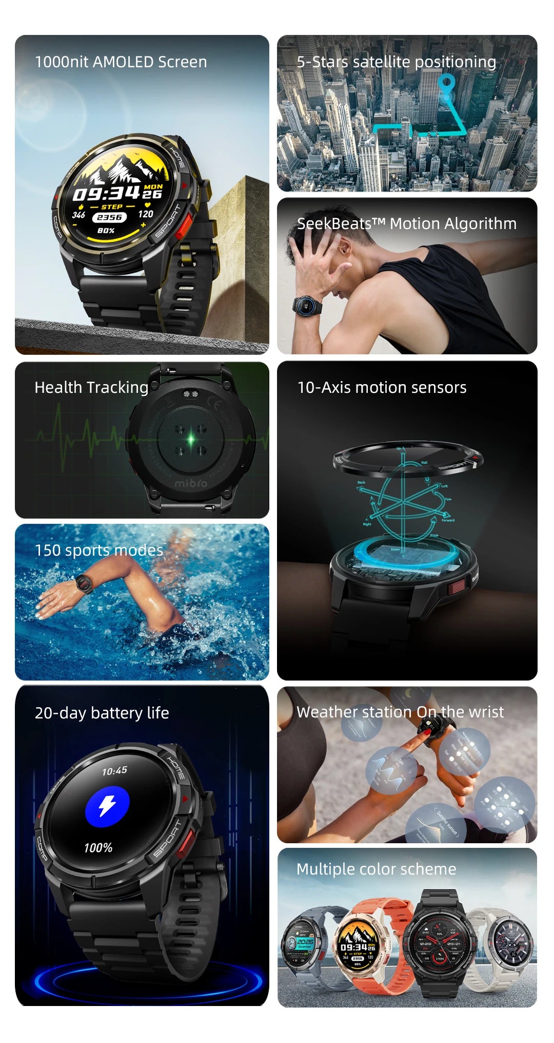 Reloj inteligente  impermeable