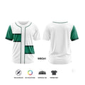 Camisetas de béisbol con botones completos para hombre