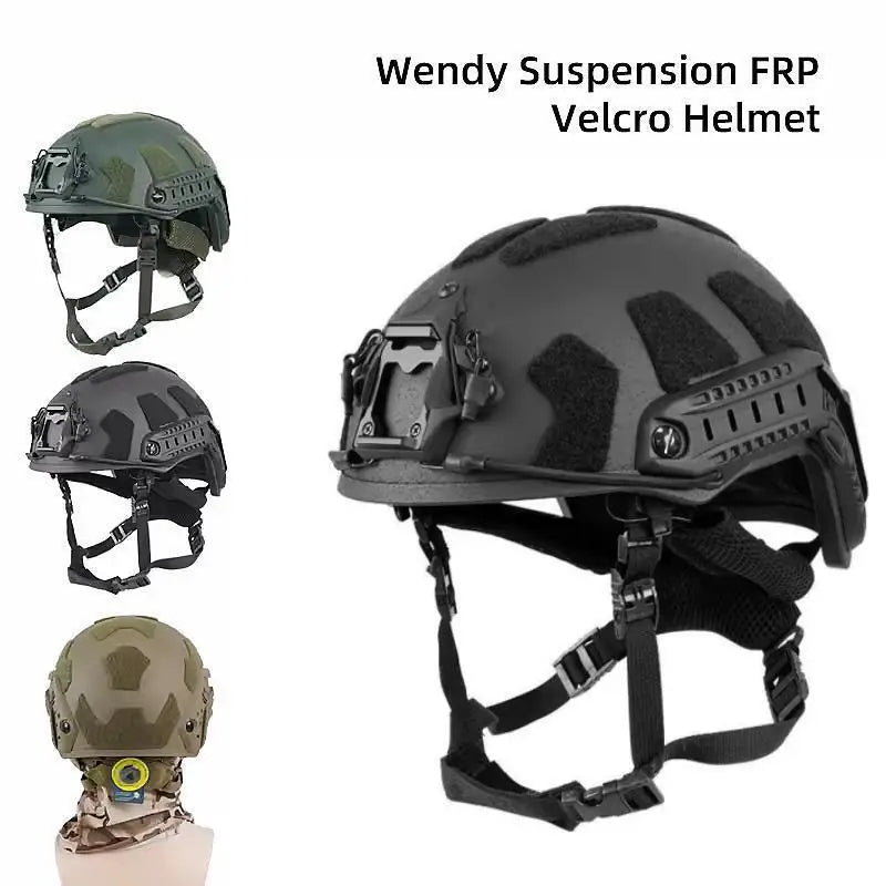 Casco táctico rápido, casco balístico de Velcro FRP
