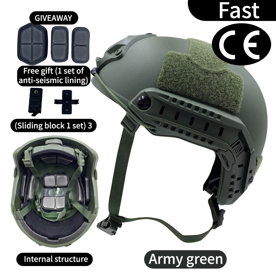 Casco táctico de corte alto para ciclismo al aire libre