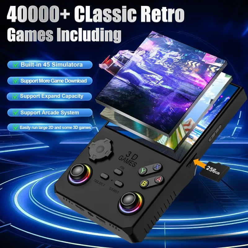 Consola de juegos portátil V40 MAX, , 256GB con más de 40000 juegos