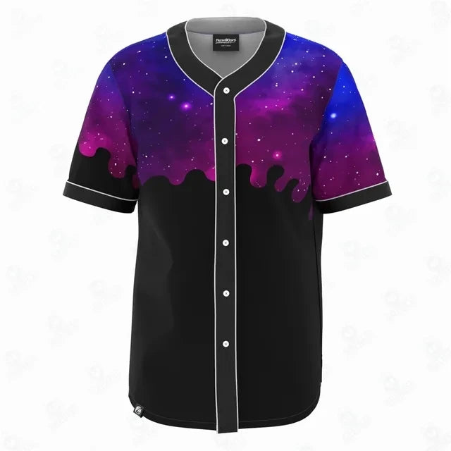 Camiseta de béisbol con patrón de tatuaje