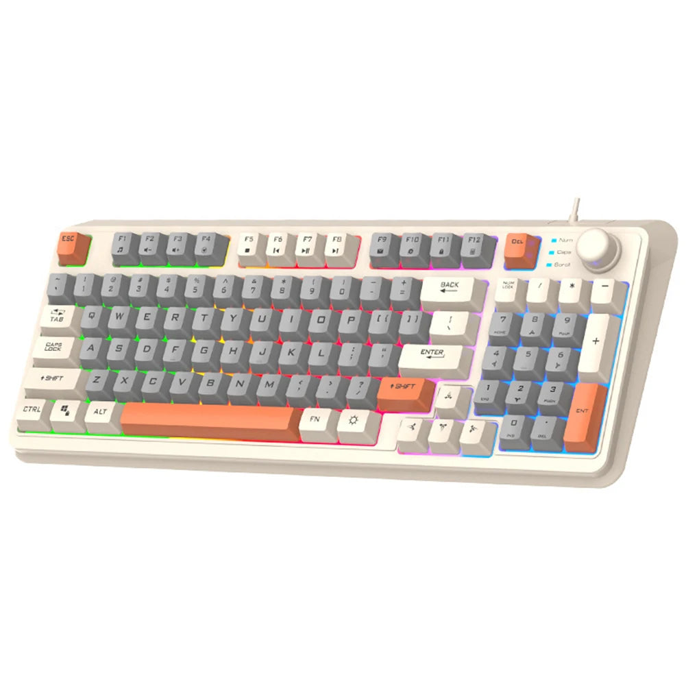 Teclado mecánico de 94 teclas con ratón, teco para PC,