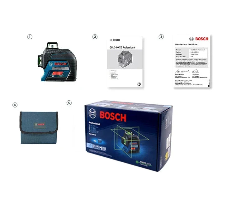 BOSCH 12 Líneas Nivel Láser Verde Nivel 3D Autonivelante 360 °