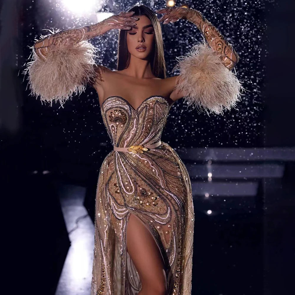 Vestido árabe de lujo sirena