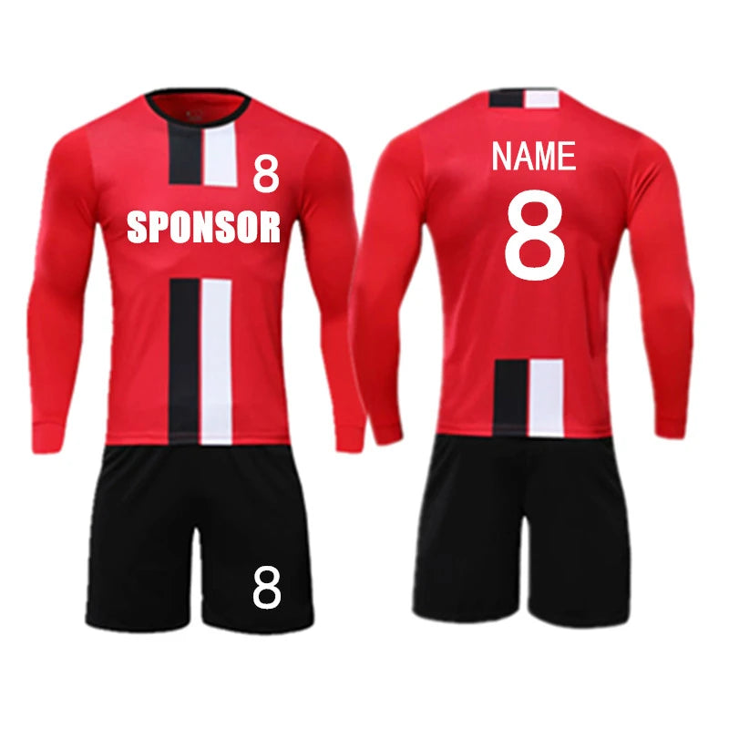 Conjunto de camiseta de fútbol de manga larga