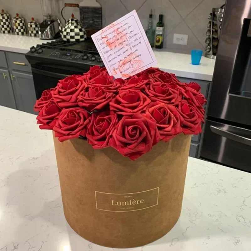 rosas artificiales de espuma, rosas falsas
