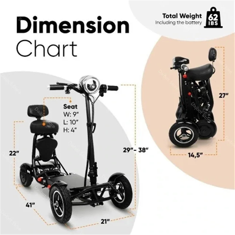 Patinete eléctrico de cuatro ruedas