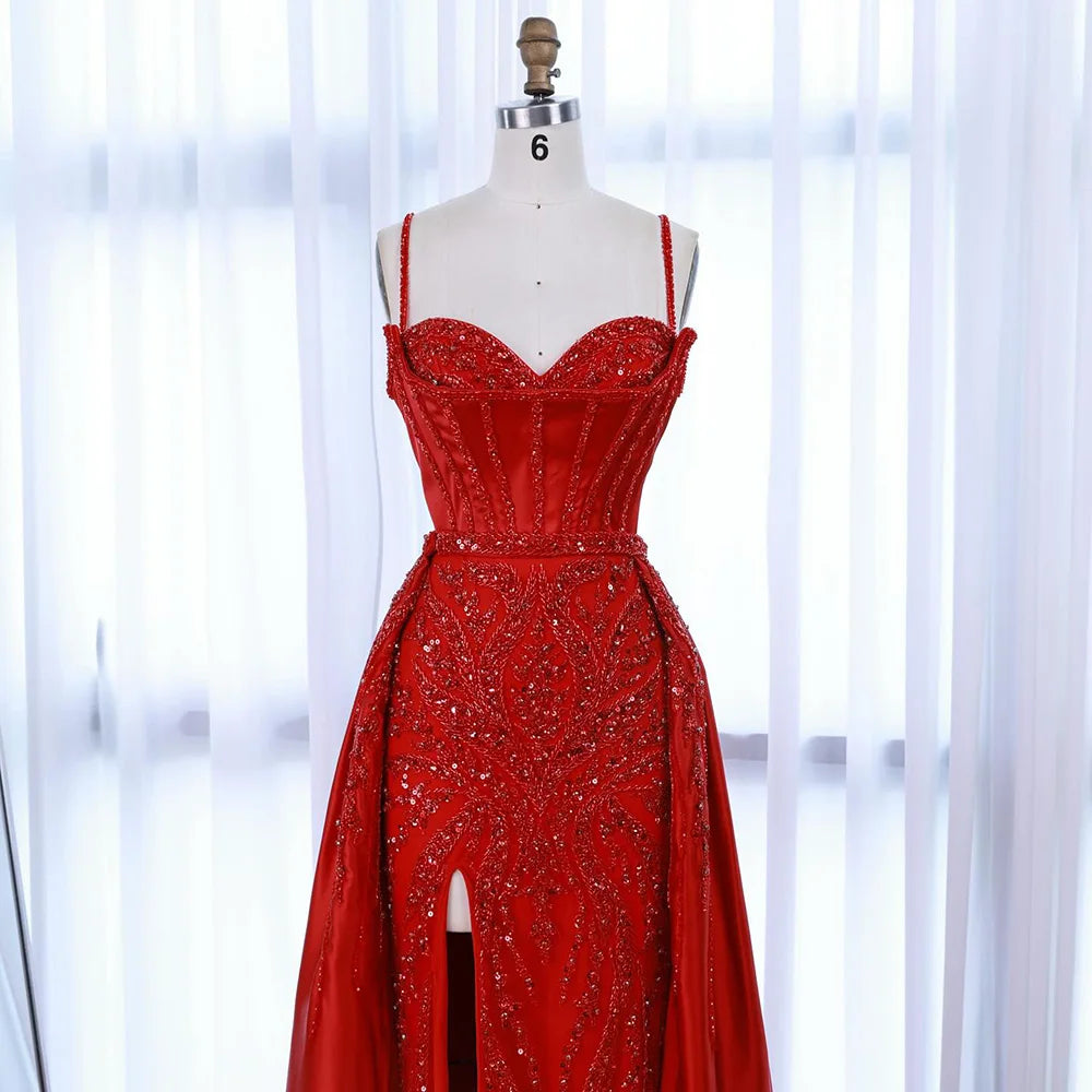 Vestidos de Noche con abertura larga y tirantes finos