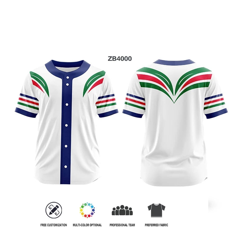 Camisetas de béisbol con botones personalizados
