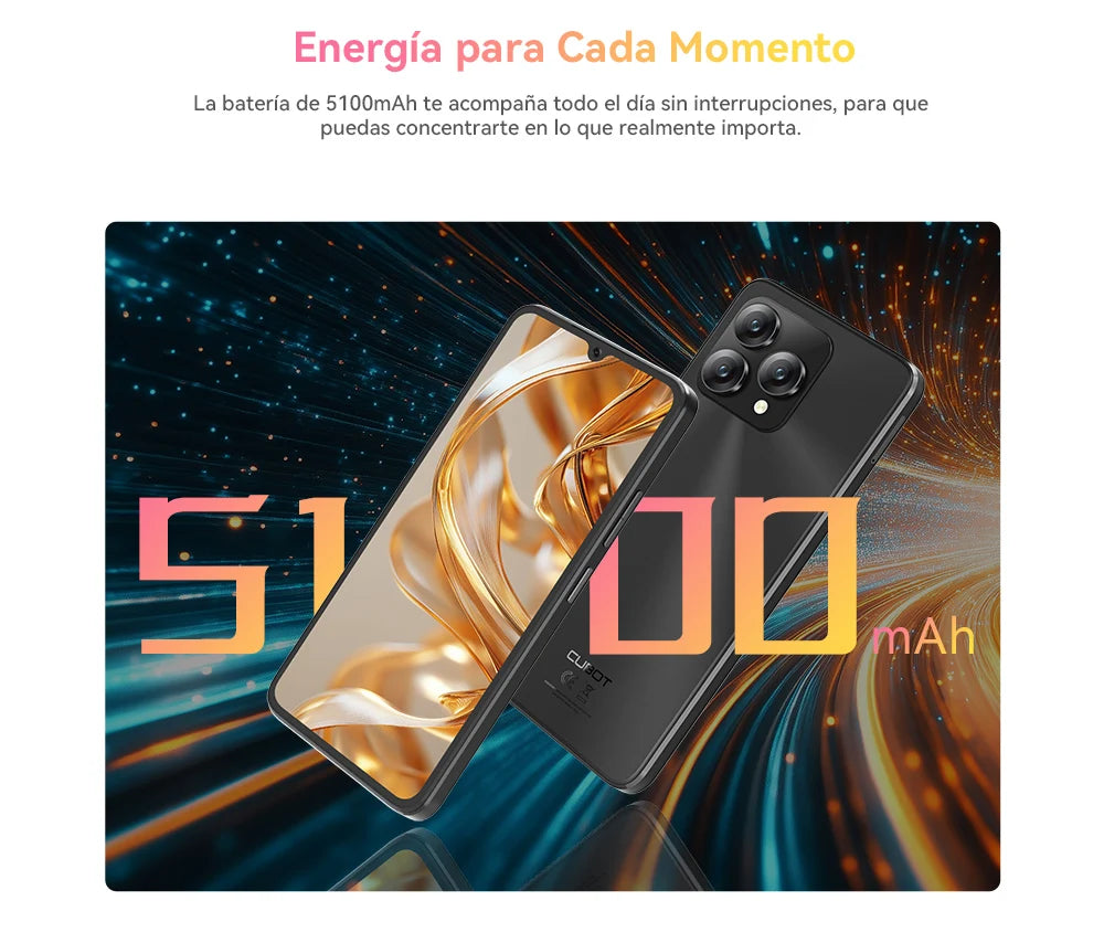 Smartphone Android 15, Cubot A40, 12 GB de RAM