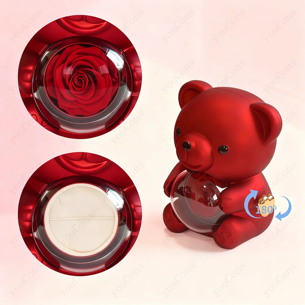 Collares con colgante de corazón rojo