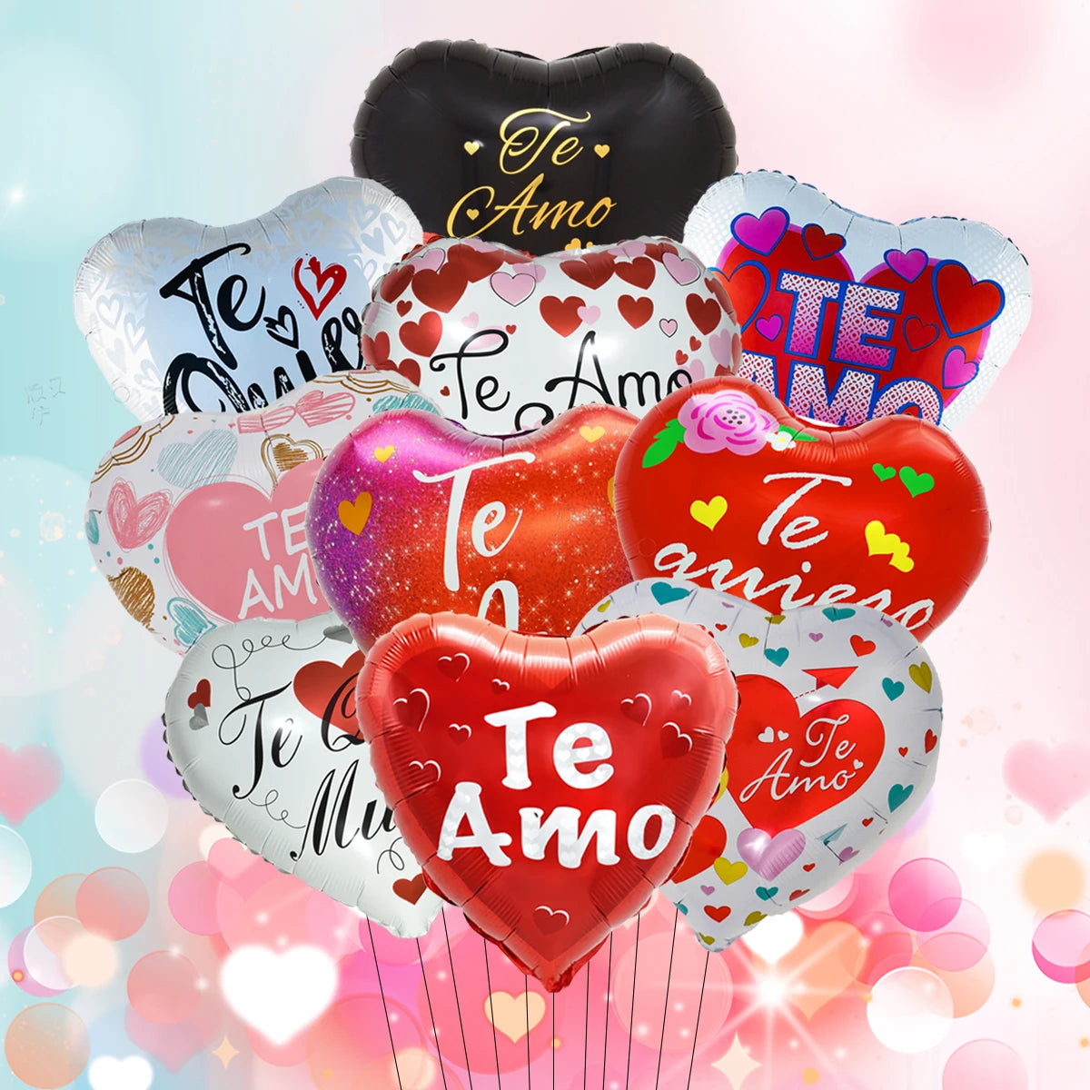 10 Uds. Globos de aluminio de corazón