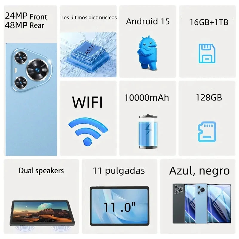 tableta original p70 pro 16GB + 1TB Android 14 10000mah 4k