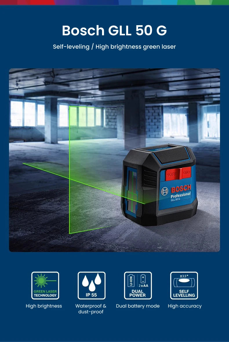Bosch GLL 50 G nivel láser profesional